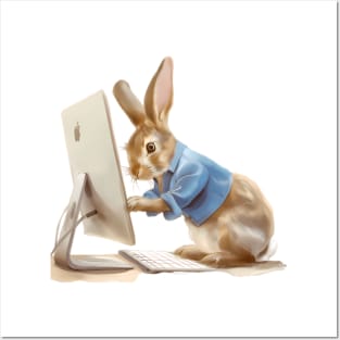 Peter rabbit computer programmer Posters and Art